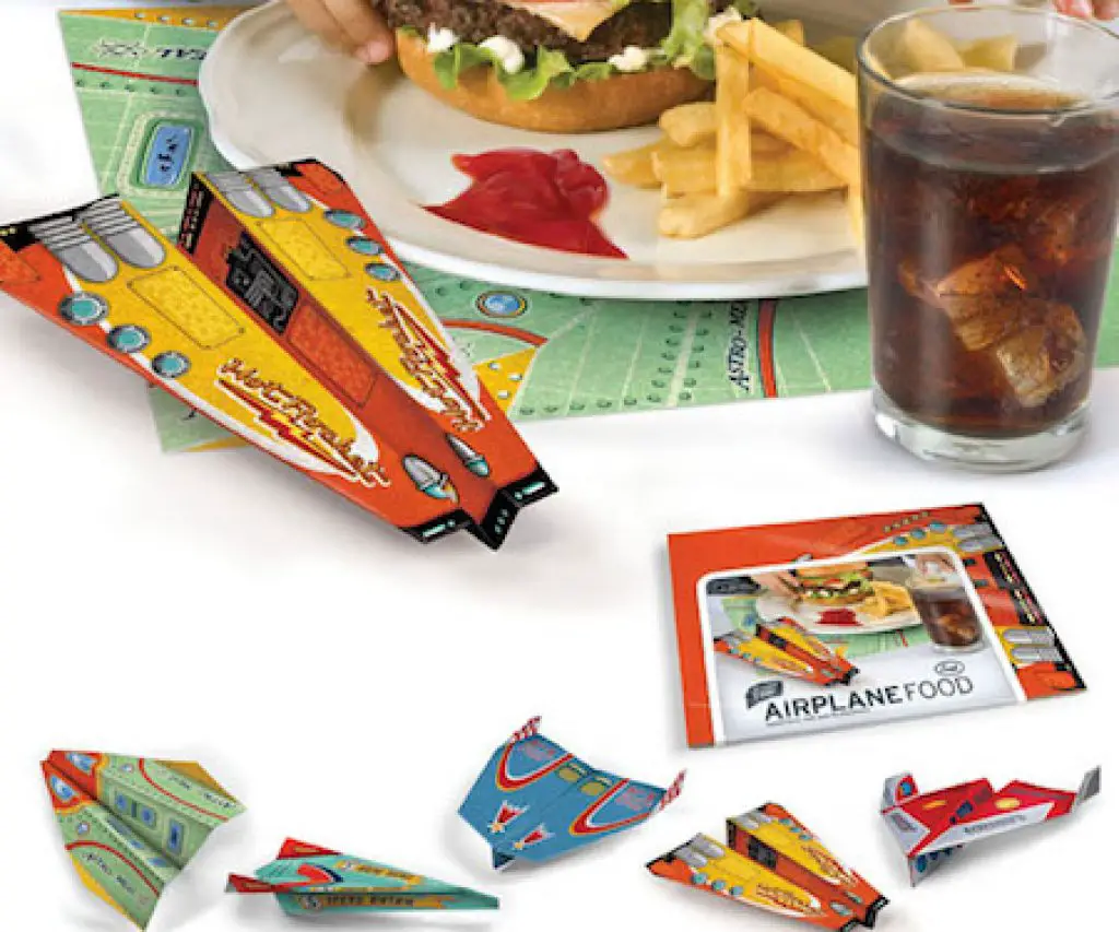 Airplane Food Paper Placemats